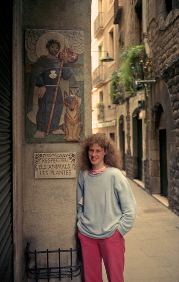 88-02-0007-Barcelona Barbara-Denkmal des Hl Franziskus-H560