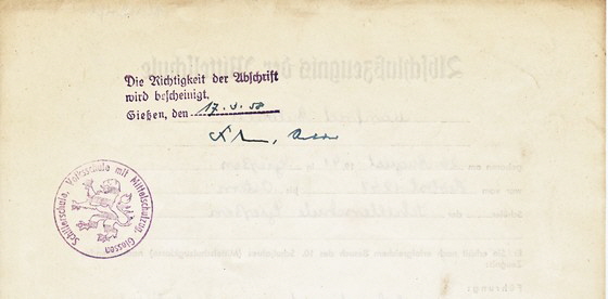 Abschlusszeugnis - R�ckseite, FS-560