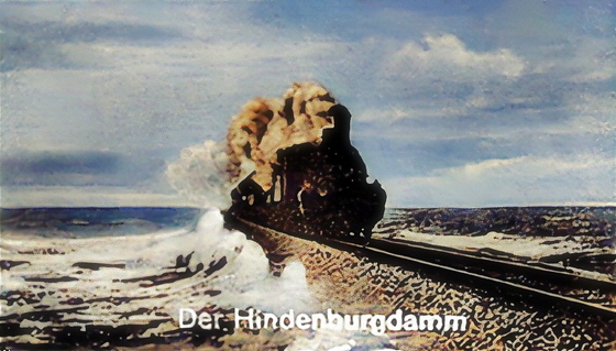 Sylt002-Der Hindendburgdamm-Colorized-Enhanced, FastStone, inpaint, Ginp, Leuchten
